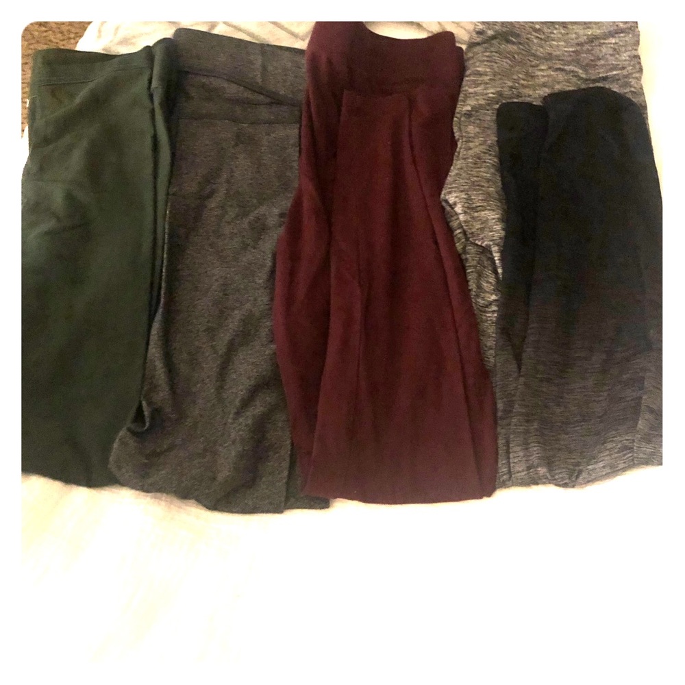 4 pairs highwaisted full length leggings